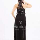 tuta ricamo e piume SH909TU NERO SHARON 