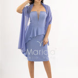 abito midi con rouche SH605AC LILLA SHARON 