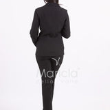 Tailleur con collo in paillettes ROMI3864 NERO MARICLA 