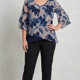 casacca fantasia asimmetrica FFCLARISSA BLU MARICLA 