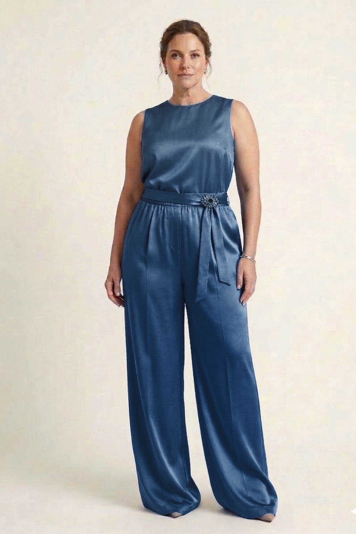 Pantalone con fusciacca a gioiello LIB26231 INDACO MARICLA 