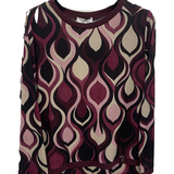 maglia fantasia con georgette PER25667 AMARONE MARICLA 