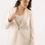 Tailleur smoking Completo 3 pezzi SH726TP CREMA SHARON 