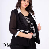 tailleur ric.foglia PF302 NERO PAOLA FORTI 