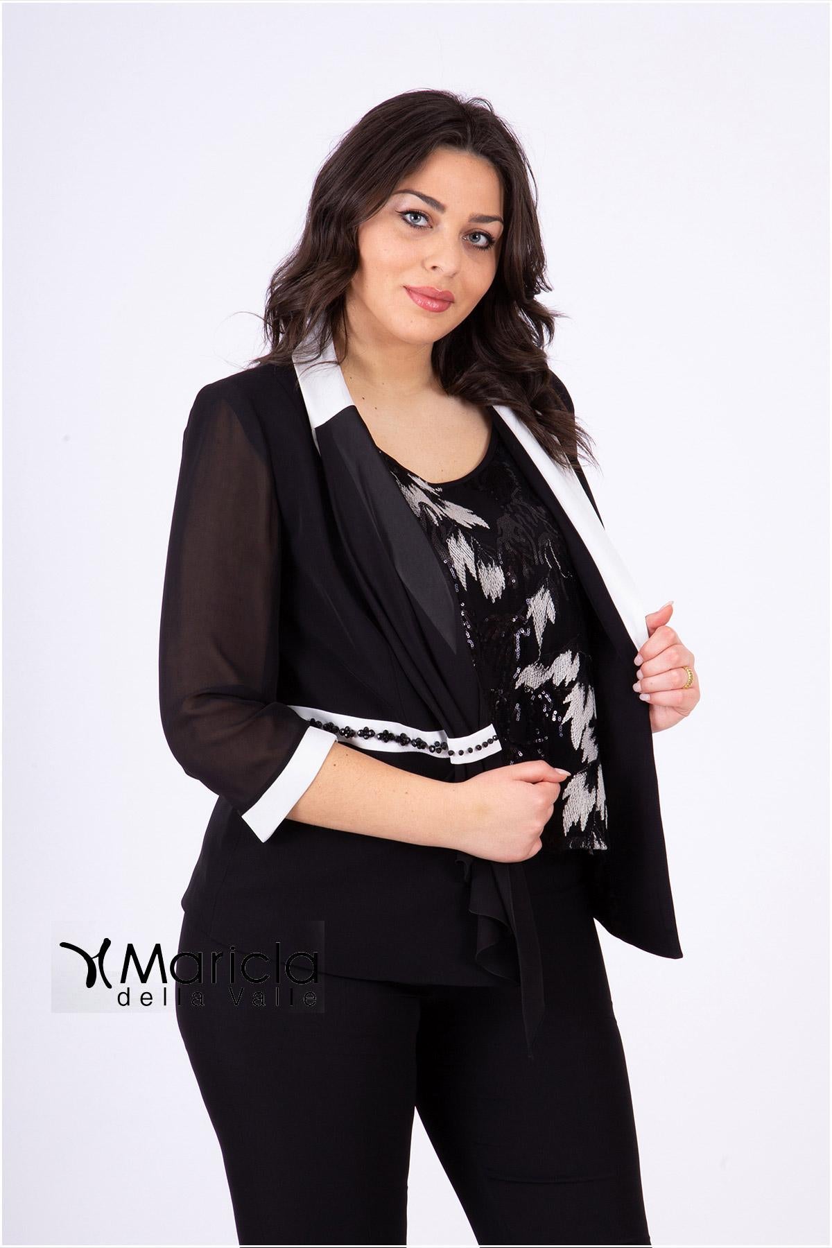 tailleur ric.foglia PF302 NERO PAOLA FORTI 