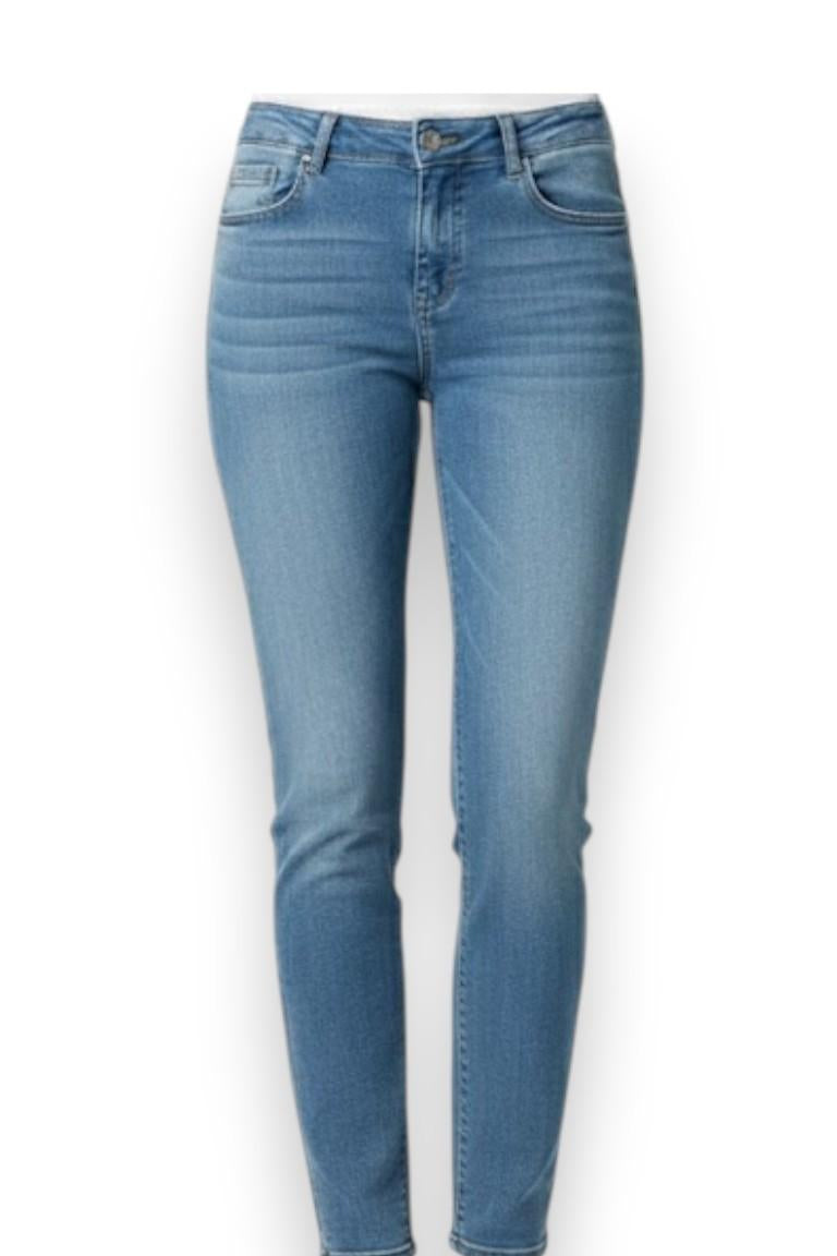 Pantalone jeans stretto con strass tasca GH5586 DENIM MARICLA 