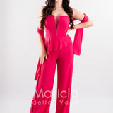 tuta con baschina PF108 FUCSIA PAOLA FORTI 