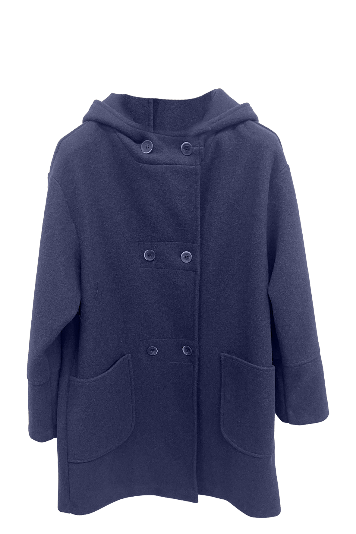 Giaccone con doppia abbottonatura e cappuccio AUSTRALIA BLU MARICLA 