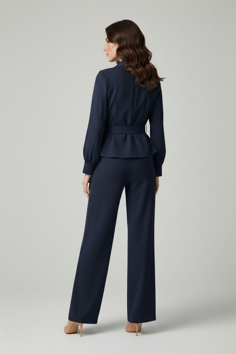 tuta smoking manica lunga PF120TU BLU PAOLA FORTI 