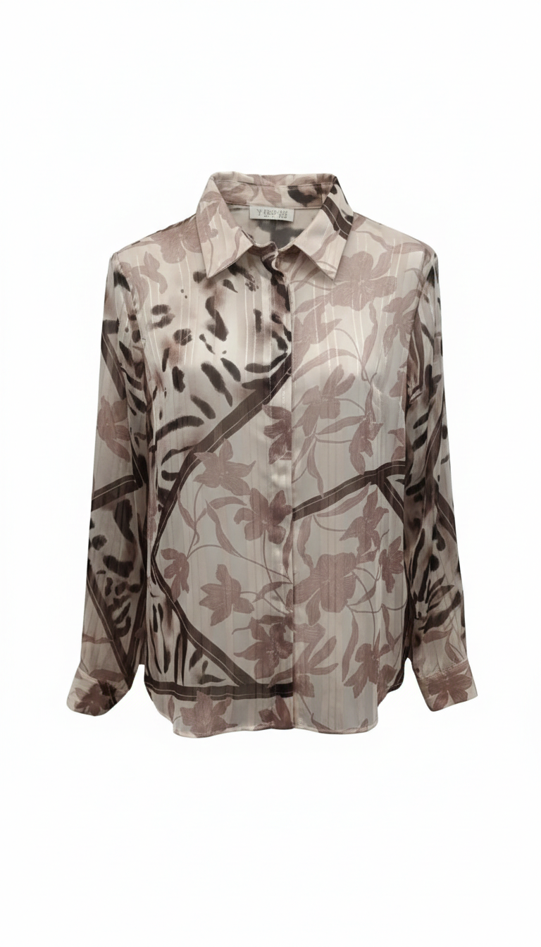 camicia fantasia devorè ROMI2660 ROSA MARICLA 