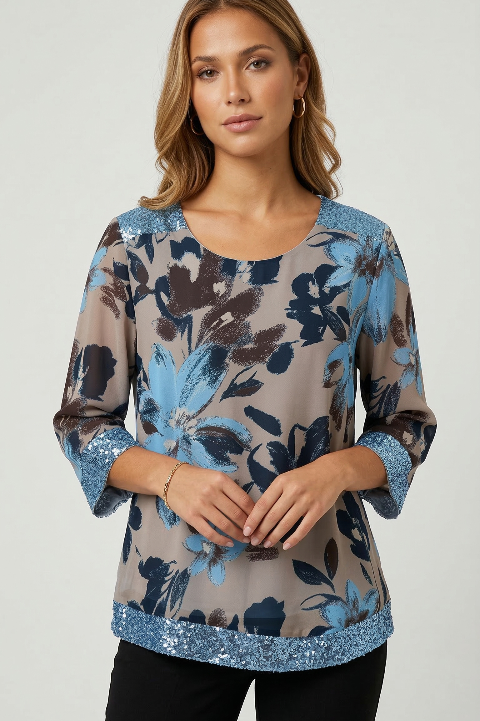 casacca fantasia con paiette FFGAETANA CELESTE MARICLA 