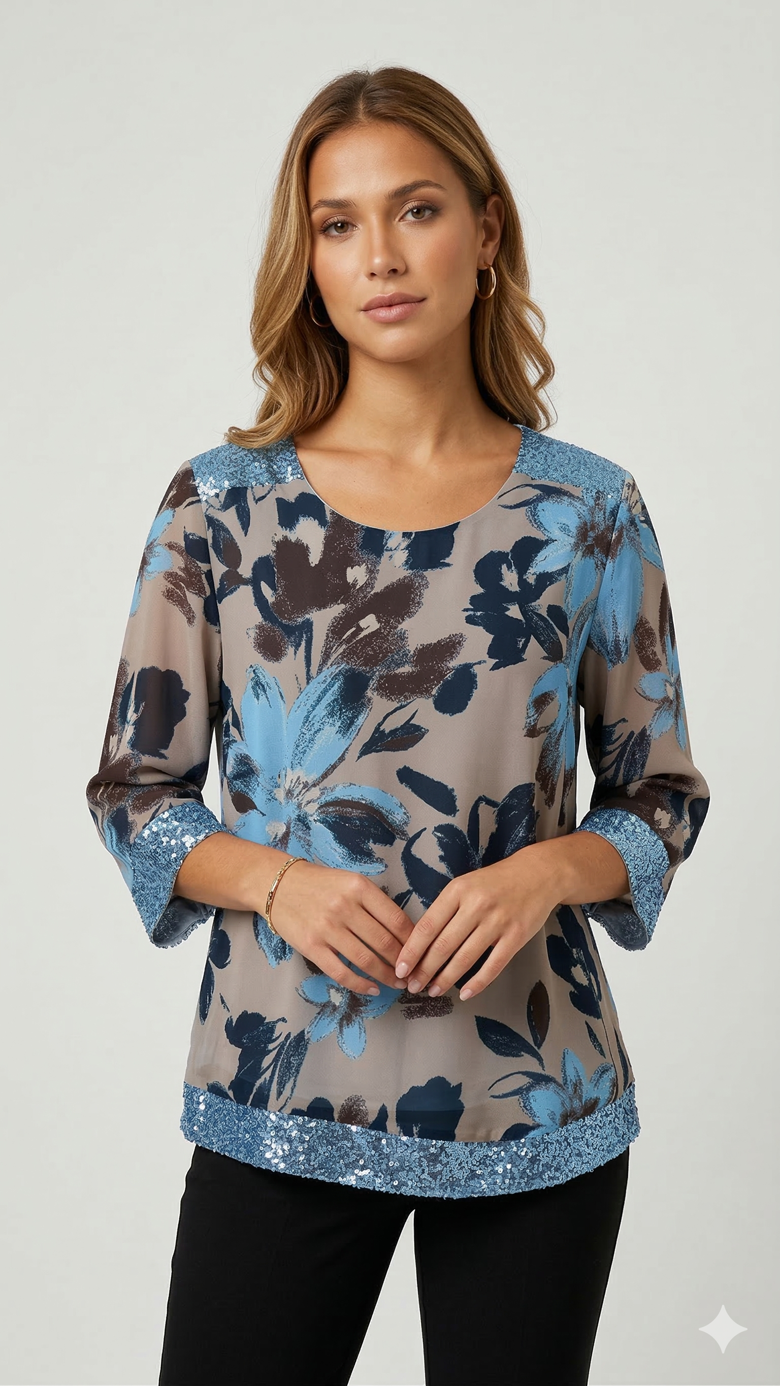 casacca fantasia con paiette FFGAETANA CELESTE MARICLA 