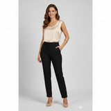 Top Elegante in Satin a Taglio Vivo LES1432 CREMA MARICLA 