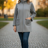 giaccone con lana coste BIGNAMI GRIGIO MARICLA 