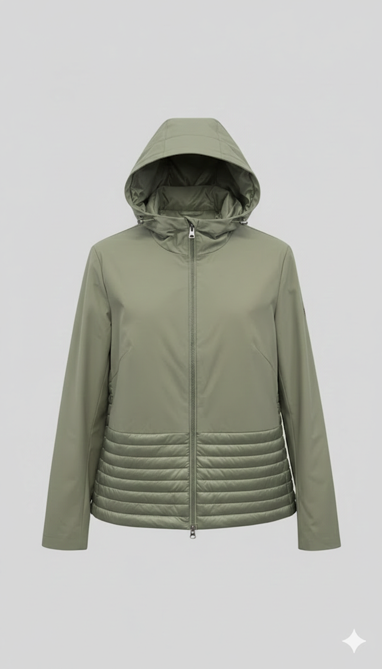 Giubbino tecnico trapuntato con cappuccio EC24110 MENTA MARICLA 