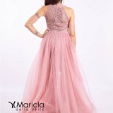 macramè con toulle CAN8053 ROSA MARICLA ELEGANCE 