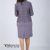 tubino con giacca macramè GU695 GLICINE MARICLA ELEGANCE 