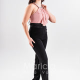 tuta pietre bicolore PF101 NERO/ROSA PAOLA FORTI 