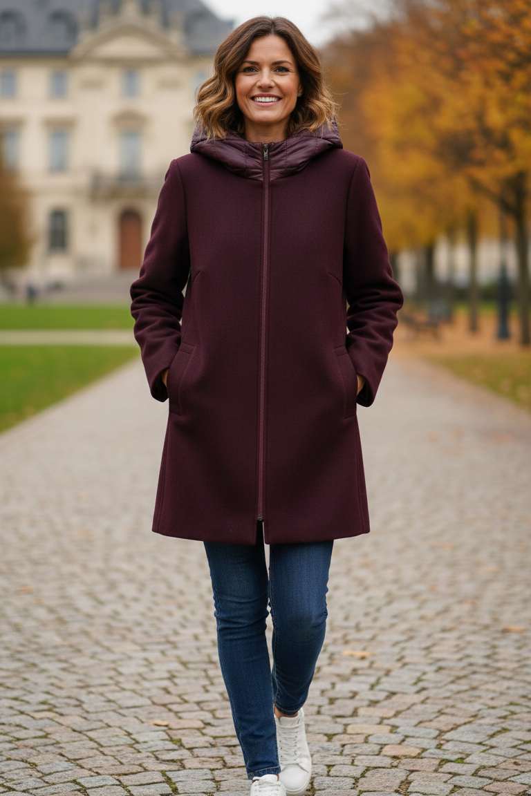 Giaccone in panno con cappuccio MARGARET AMARONE MARICLA 