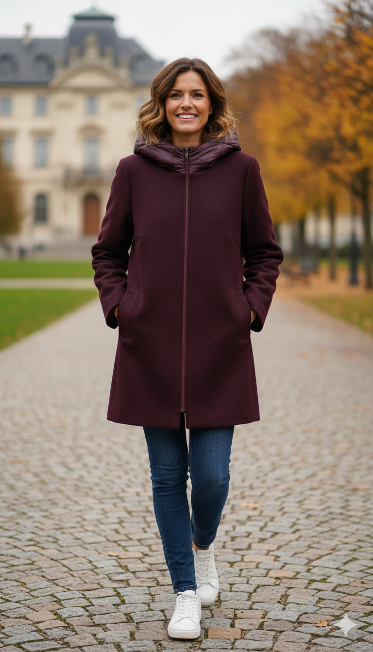 Giaccone in panno con cappuccio MARGARET AMARONE MARICLA 