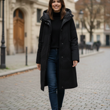 cappotto lungo doppio petto con piumino AZ70CA NERO MARICLA 