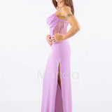 abito con trasparenza CAR58303 LILLA MARICLA ELEGANCE 