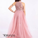 macramè con toulle CAN8053 ROSA MARICLA ELEGANCE 