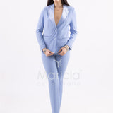 Completo tailleur collo smoking ROMI3872 CELESTE MARICLA 