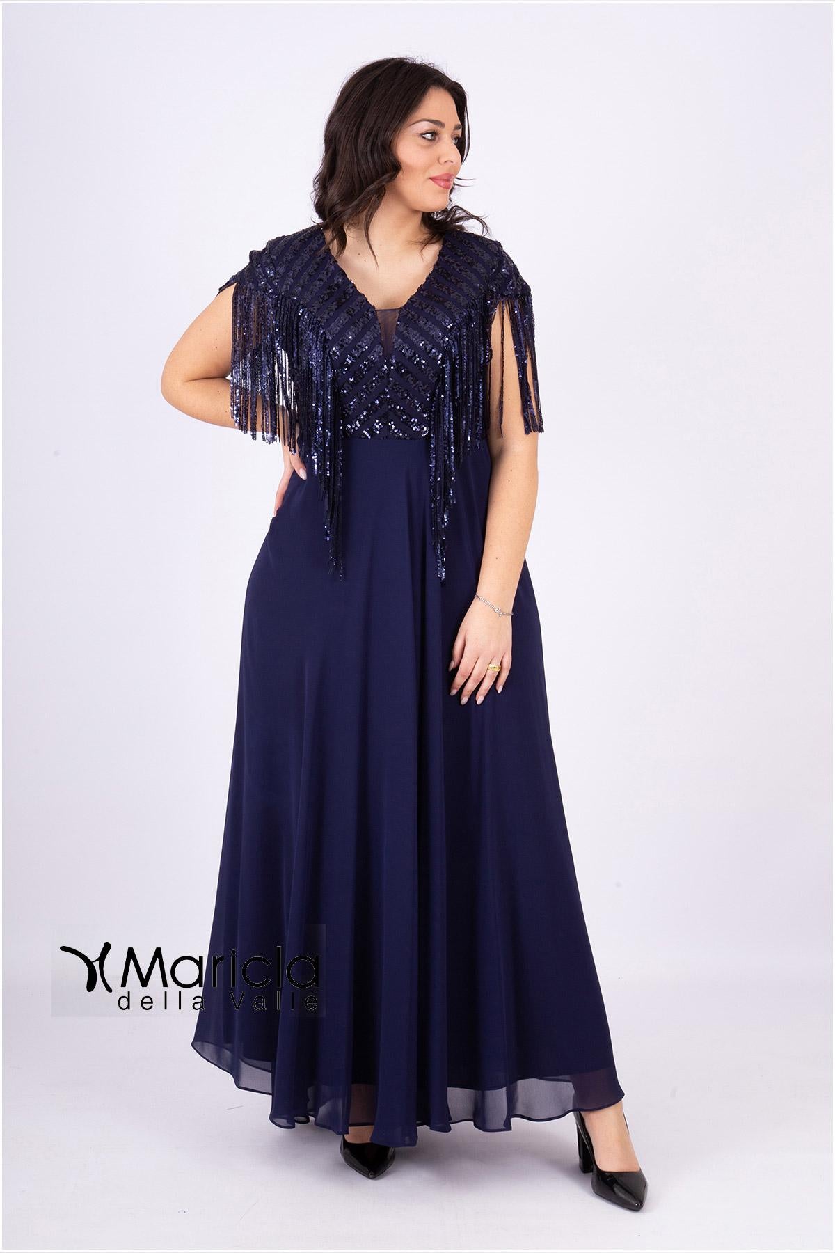 con paiette pioggia JC34829 BLU MARICLA ELEGANCE 