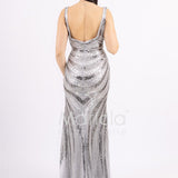 Abito a sirena in paiette FP883020 ARGENTO MARICLA ELEGANCE 