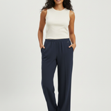 pantalone fluido palazzo CF17751 BLU CARLA FERRONI 