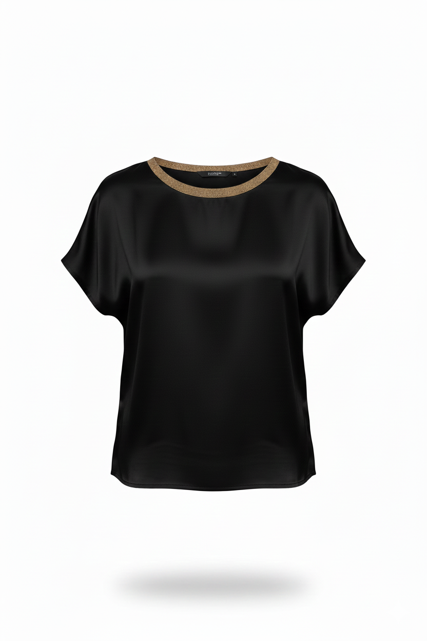 casacca mezza manica lurex ROMI2638 NERO MARICLA 