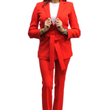 Tailleur Completo con cinturino in vita AD09232 ROSSO MARICLA 