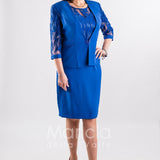 tubino con giacca ricamo PF312 ROYAL PAOLA FORTI 