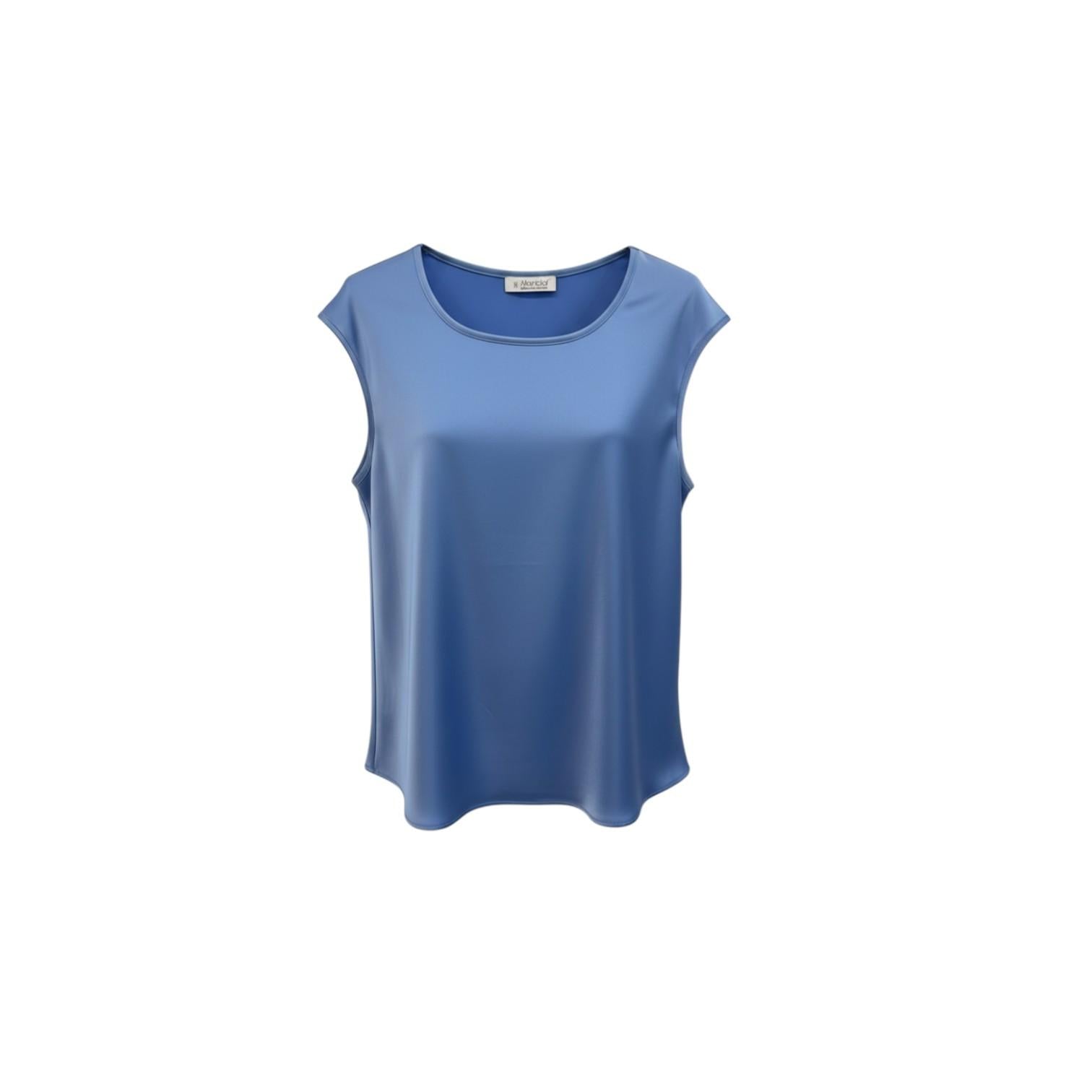 Top Elegante in Satin a Taglio Vivo LES1432 POLVERE MARICLA 