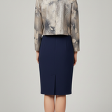 Tubino con giacchino e paillettes LH214AG BLU LUDOVICA HASSLER 