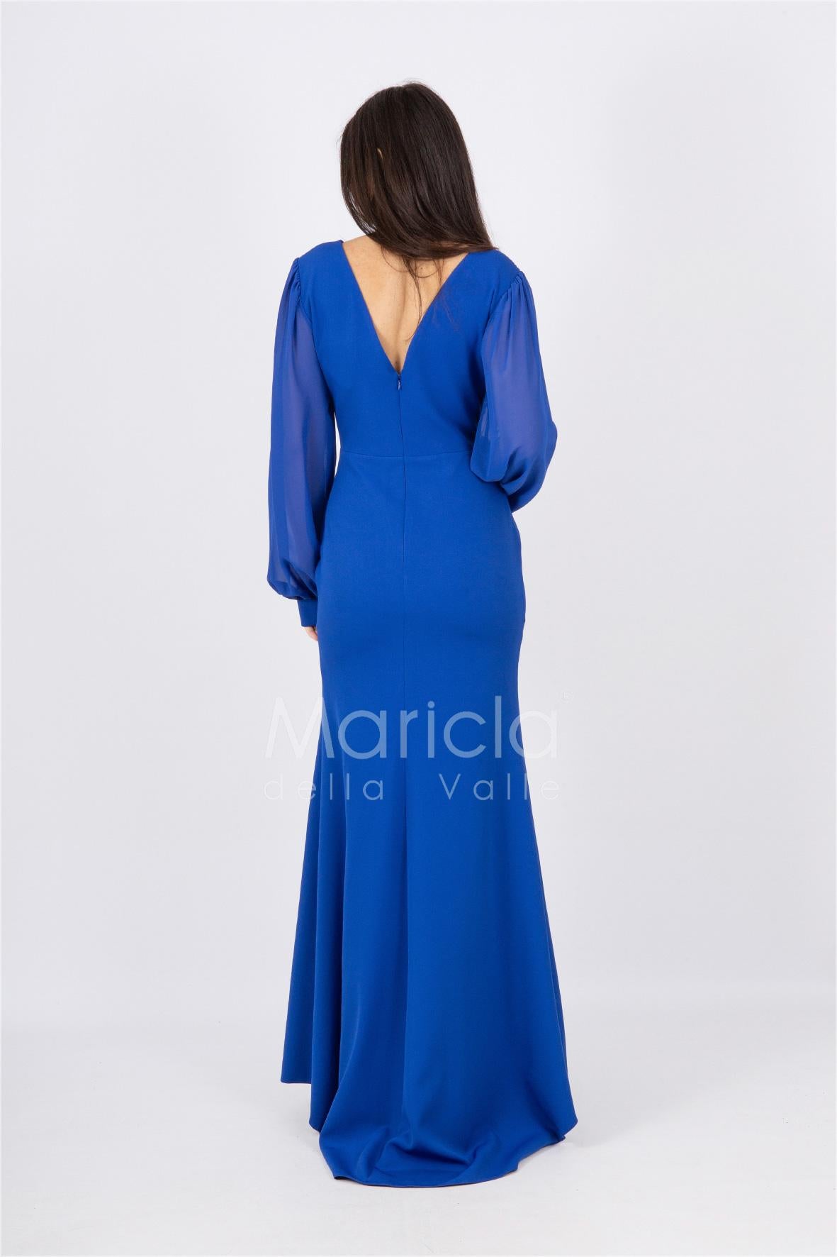 abito manica lunga con gioiello CAR58137 ROYAL MARICLA ELEGANCE 