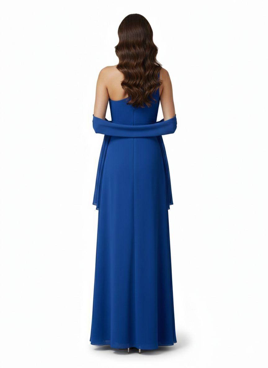 abito lungo con doppia fascia strass LH200AL ROYAL LUDOVICA HASSLER 