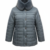 Giaccone piumino con pelliccia e cappuccio<BR/> MARTA OTTANIO MARICLA 