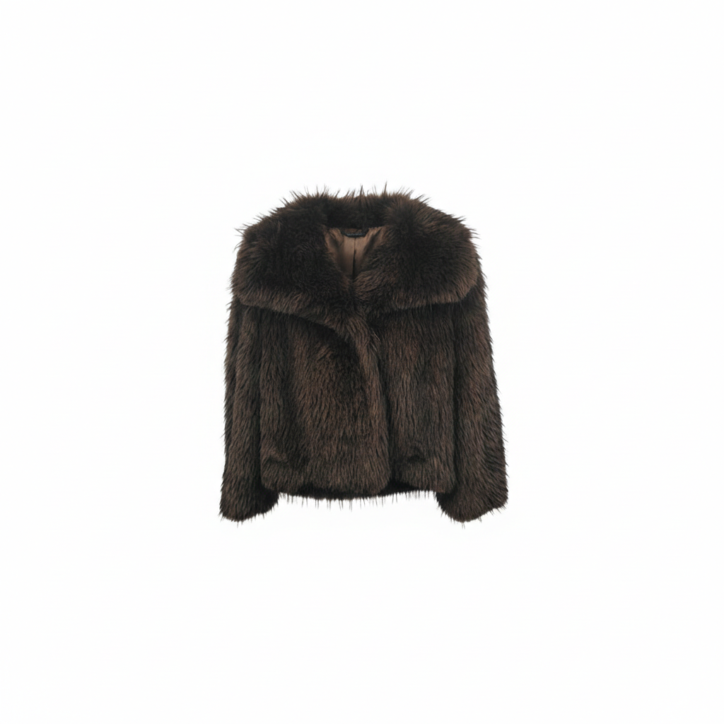 Giaccone ecopelliccia sfumata EC0552 MORO MARICLA 