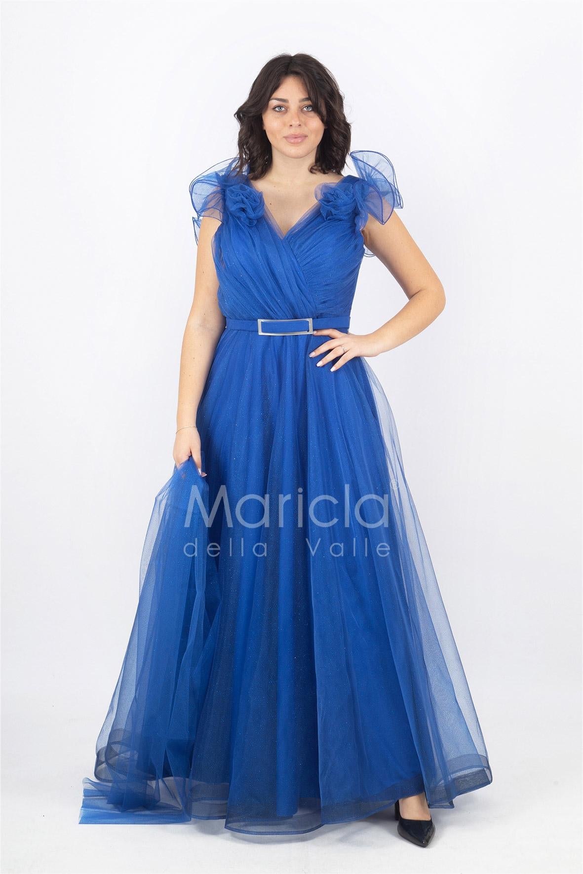 abito lungo arriccio manica JC28790 ROYAL MARICLA ELEGANCE 