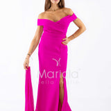 abito omerale FI7507 FUCSIA MARICLA ELEGANCE 