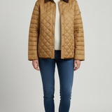 Giacca trapunta con collo in velluto EC2467 BEIGE MARICLA 