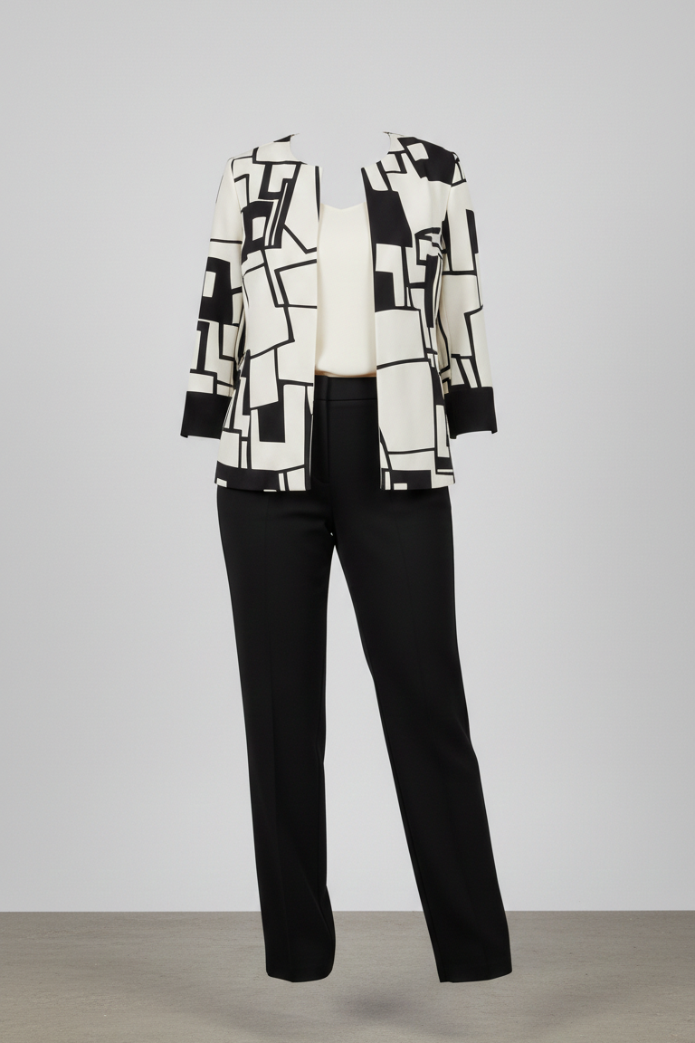 Completo Coordinato "Urban Graphic"  Blazer & Pantalone GIOIELLO NERO MARICLA 