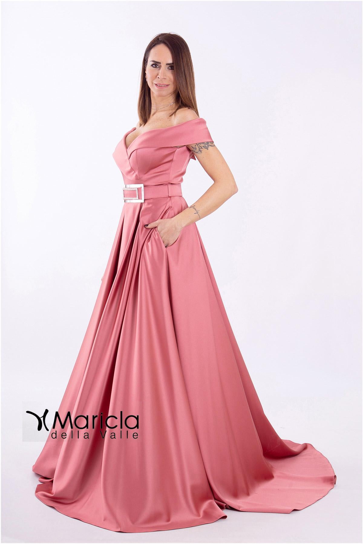 ampio con cintura VI3008 MALVA MARICLA ELEGANCE 