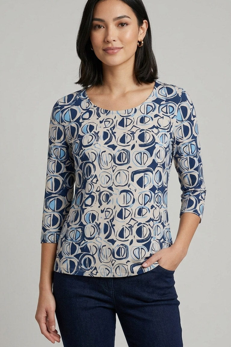 maglia fantasia GR1916 BLU MARICLA 