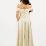 abito lungo scollo omerale SH854AL CHAMPAGNE SHARON 