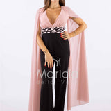 tuta con pannelli SH601 NERO/ROSA SHARON 