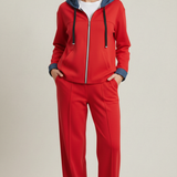 Completo Jogging Chic in Interlock  Eleganza Sportiva e Comfort Premium ANEMONE ROSSO MARICLA 