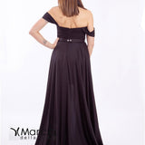 drappeggio con coda CAN8033 NERO MARICLA ELEGANCE 